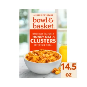 CEREAL HONEY OAT CLUSTERS 14.5 OZ BOWL & BASKET