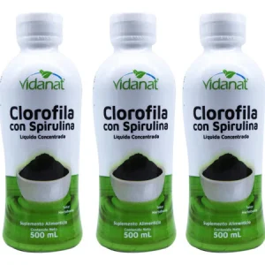 3 Pack Clorofila Liquida Y Spirulina 500 Ml Vidanat