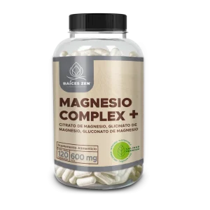 Magnesio Complex Citrato Glicinato Gluconato Super Premium Raíces Zen 120 Cápsulas