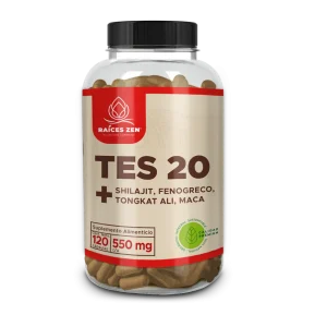 Tongkat Ali, Shilajit y Fenogreco Precursor Tes20, Raíces Zen Súper Premium 120 Cáps