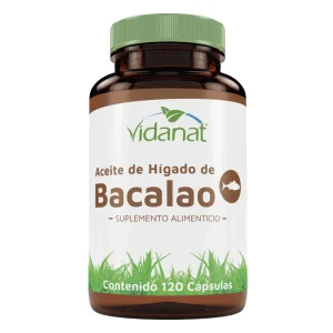 Aceite De Hígado De Bacalao 120 Cápsulas - Vidanat
